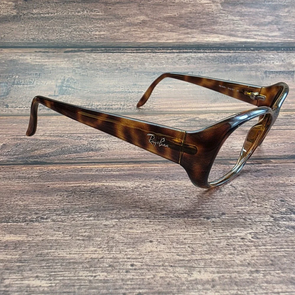 Ray-Ban RB 4061 642/57 Tortoise Butterfly Eyeglass Frames Made in Italy
